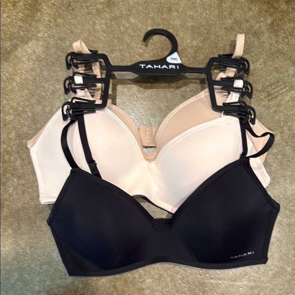Tahari Women's Intimates Set - Black and Cream Bras
